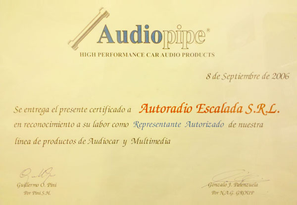 Representante oficial AudioPipe