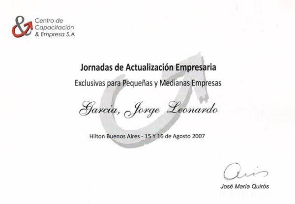 Jornadas de actualización empresaria