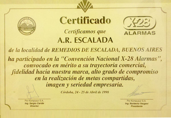 Convención nacional X-28 Alarmas